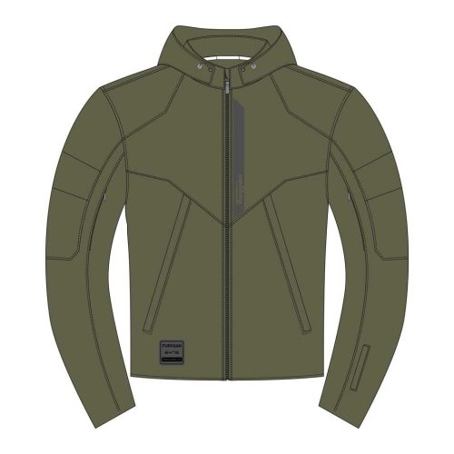 Jacheta moto, Evald, Marime 2XL, Barbati, Kaki, Furygan